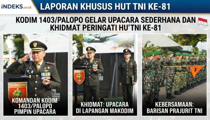 Peringati HUT TNI Ke-81, Kodim 1403/Palopo Gelar Upacara Sederhana dan Khidmat