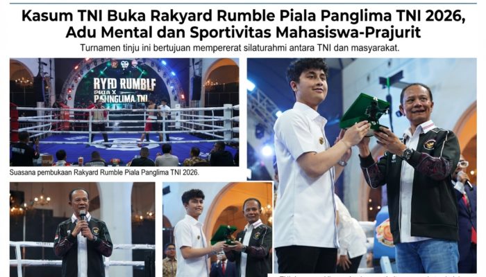 Kasum TNI Buka Rakyard Rumble Piala Panglima TNI 2026, Adu Mental dan Sportivitas Mahasiswa-Prajurit