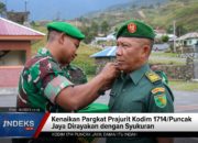 Kenaikan Pangkat Prajurit Kodim 1714/Puncak Jaya Dirayakan dengan Syukuran