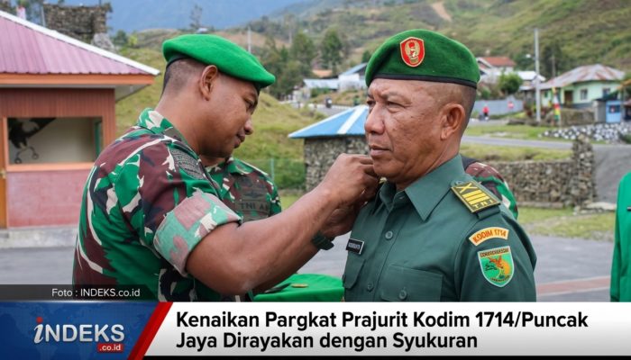 Kenaikan Pangkat Prajurit Kodim 1714/Puncak Jaya Dirayakan dengan Syukuran