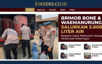 Brimob Bone dan Perumda Waemanurung Salurkan 3.600 Liter Air Bersih untuk Warga Terdampak Kekeringan