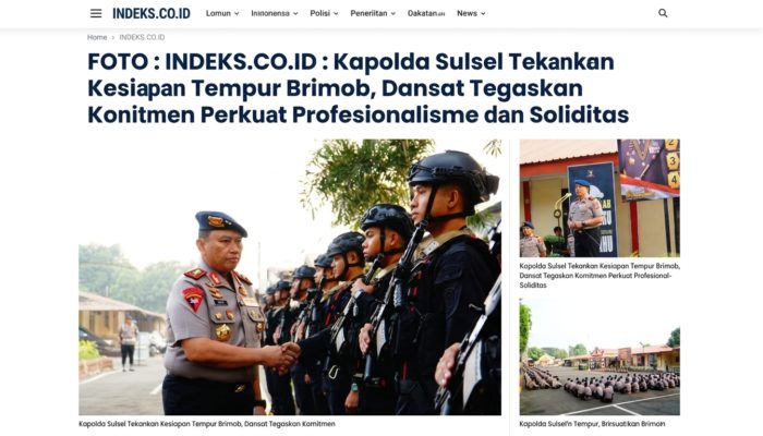 Kapolda Sulsel Tekankan Kesiapan Tempur Brimob, Dansat Tegaskan Komitmen Perkuat Profesionalisme dan Soliditas