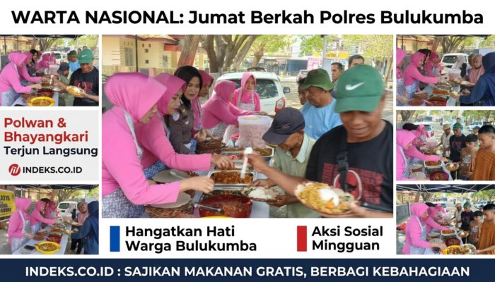Jumat Berkah Polres Bulukumba: Polwan dan Bhayangkari Sajikan Makanan Gratis, Hangatkan Hati Warga