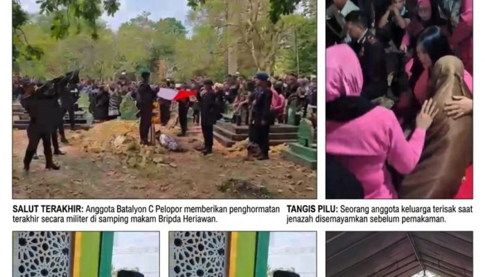 Tangis Haru Iringi Pemakaman Bripda Heriawan di Bone, Keluarga Besar Batalyon C Pelopor Berikan Penghormatan Terakhir