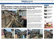 Brimob Batalyon C Pelopor dan Warga Lonrae Gotong Royong Bersihkan Kanal, Cegah Penyumbatan Saluran Air
