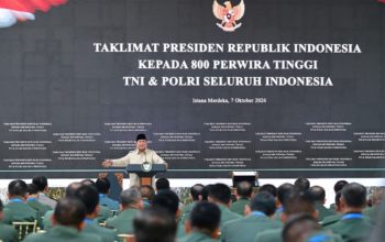 Presiden Prabowo Sampaikan Taklimat kepada 800 Perwira Tinggi TNI-Polri