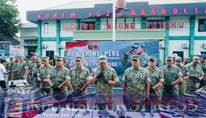 75 Pucuk Senjata Diserahkan Sukarela, TNI Kedepankan Pendekatan Humanis